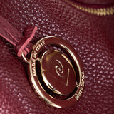 Borsa a Spalla in Vera Pelle Rubino