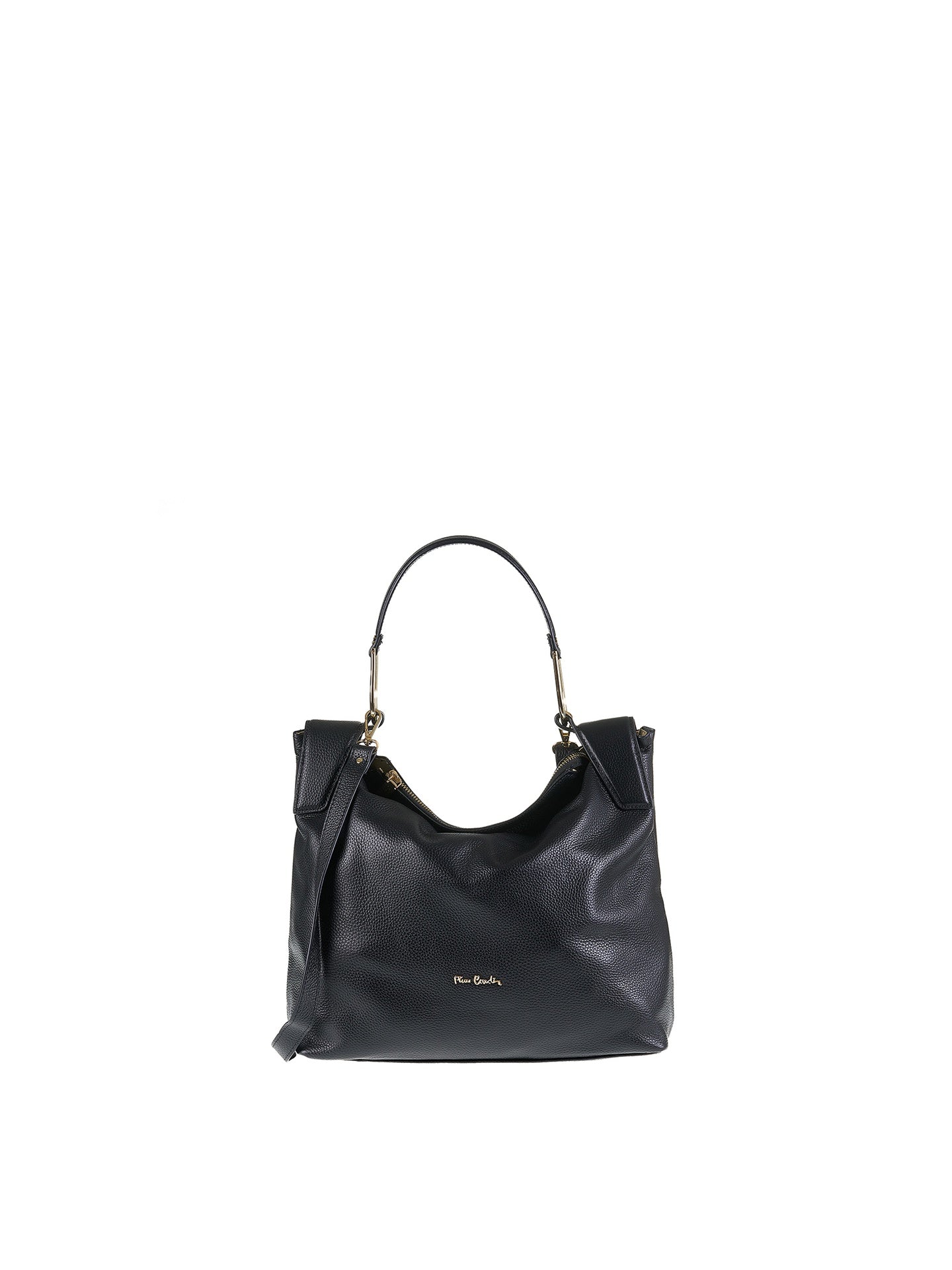 Borsa a Spalla in Vera Pelle Nero Pierre Cardin