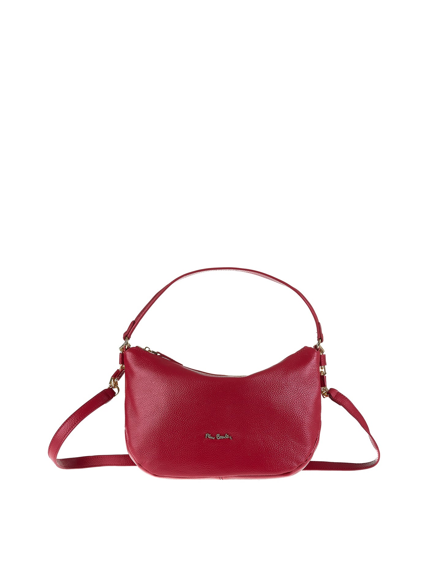 Borsa a Spalla in Vera Pelle Marrone Pierre Cardin