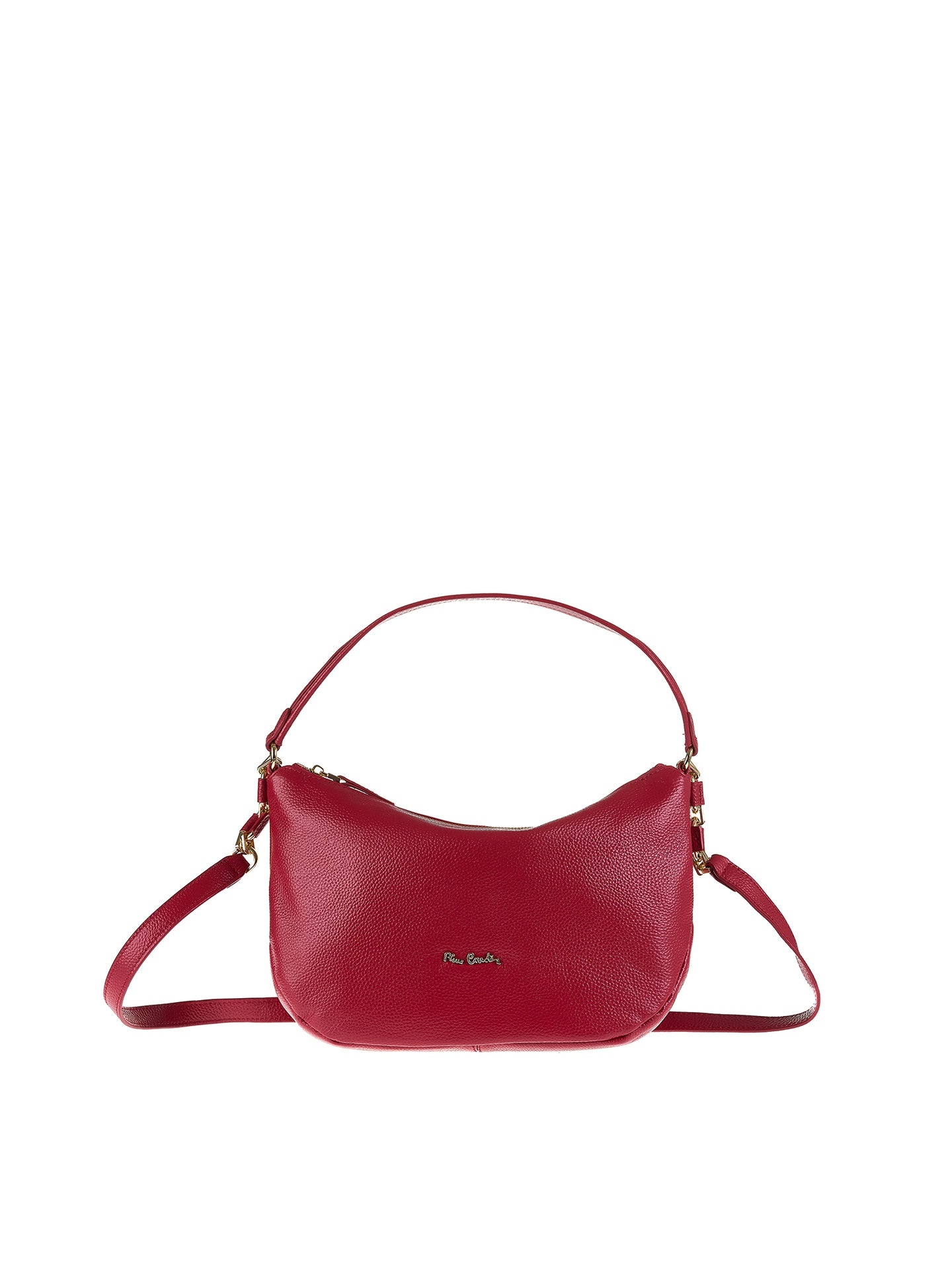 Borsa a Spalla in Vera Pelle Marrone Pierre Cardin