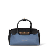 Borsa a Mano in Pelle Vegana Blu Pierre Cardin