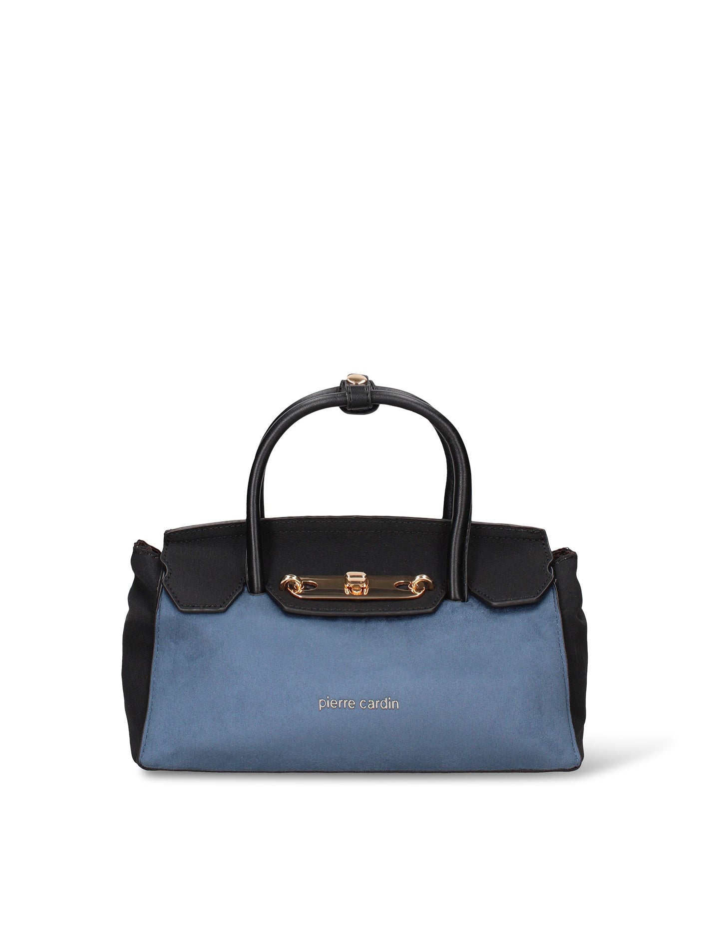 Borsa a Mano in Pelle Vegana Blu Pierre Cardin