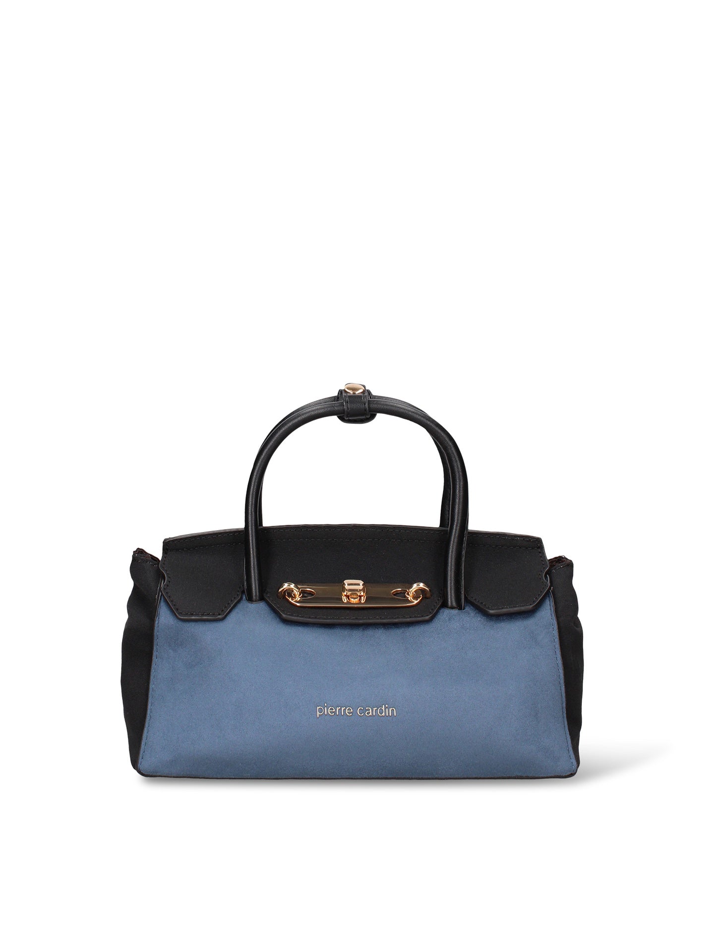 Borsa a Mano in Pelle Vegana Blu Pierre Cardin