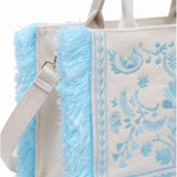 Borsa a Mano in Cotone Blu