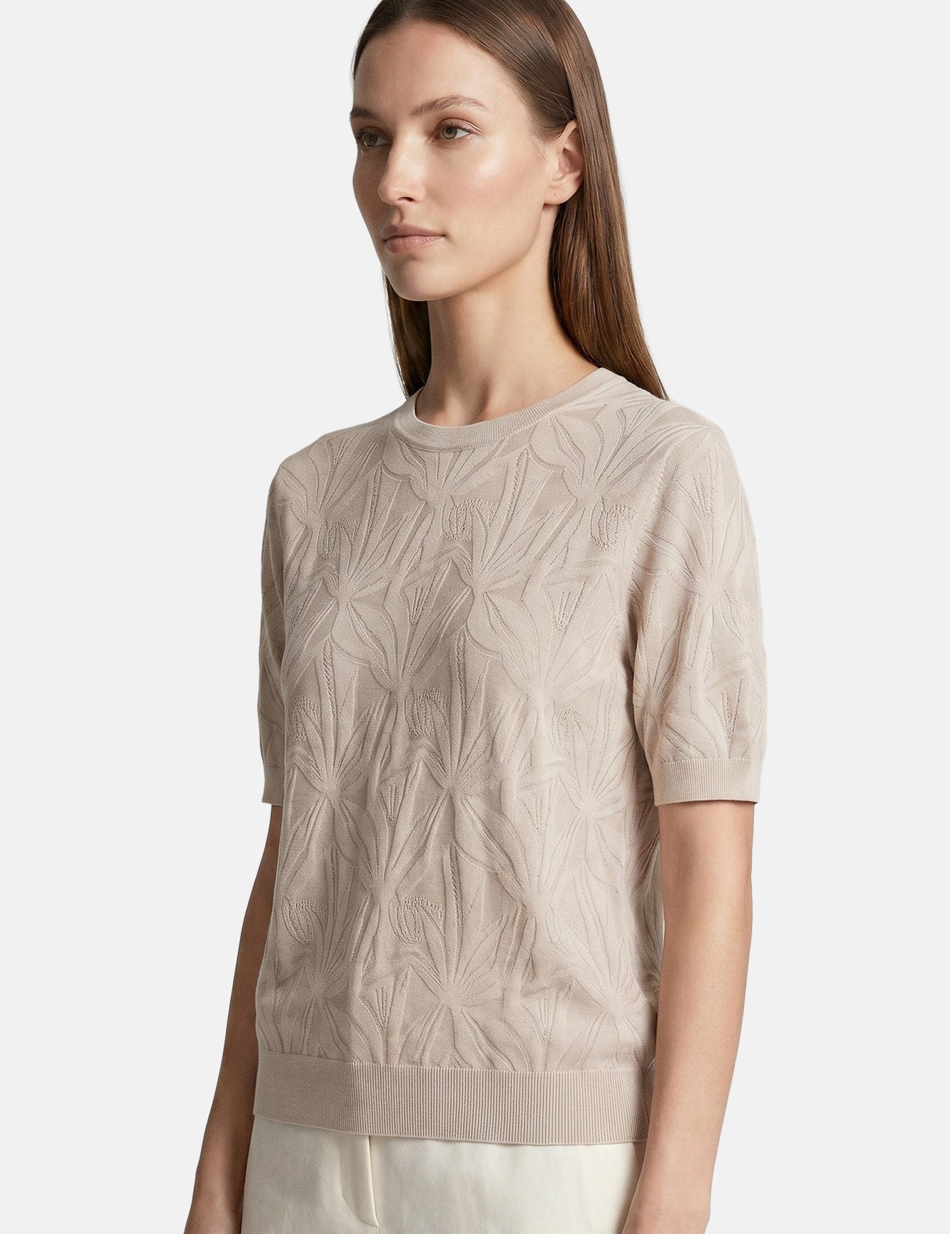 Vestito in Viscosa Beige