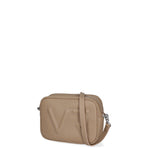 Borsa a Tracolla in Dollaro Leather Beige Scuro