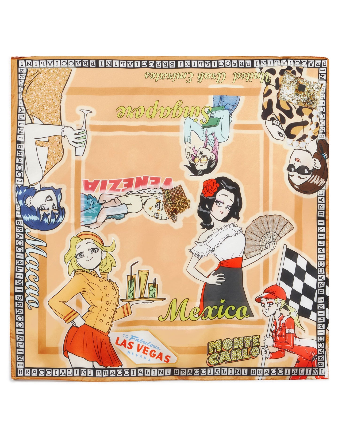 Foulard in Poliestere Multicolore