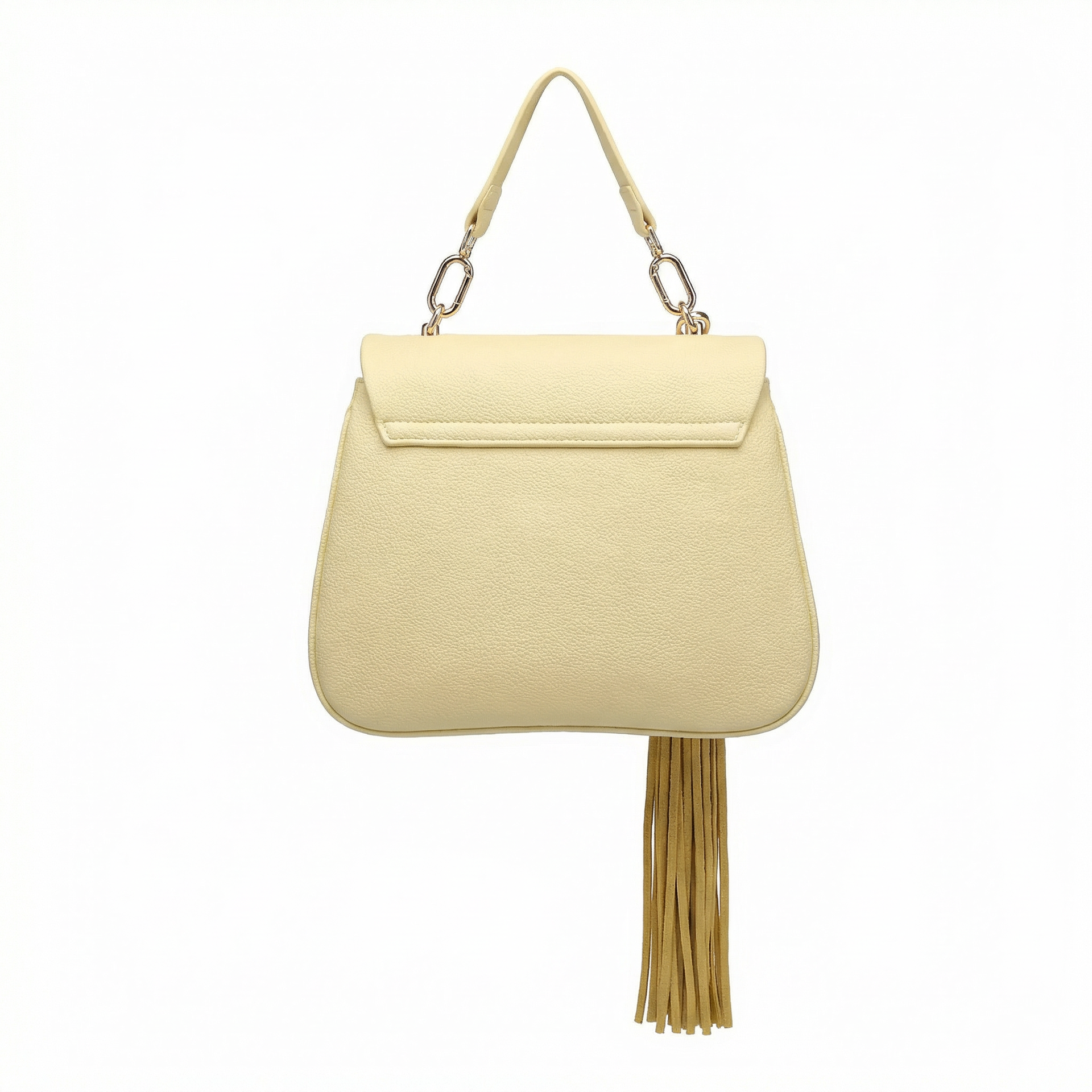 Borsa a Mano in Polyurethane Giallo