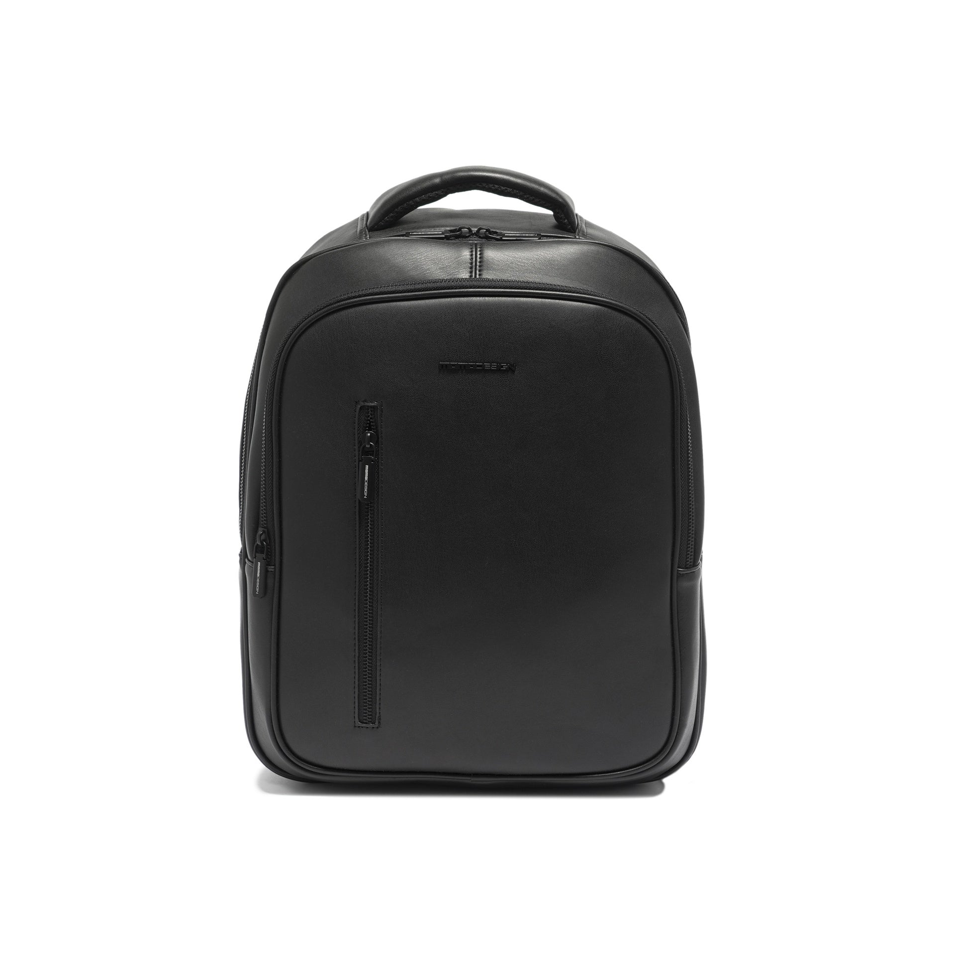 Zaino Uomo Casual Polyurethane in Pelle Vegana Black Momo Design