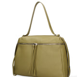 Borsa a Mano in Vera Pelle Verde