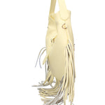 Borsa a Mano in Dollaro Leather Giallo
