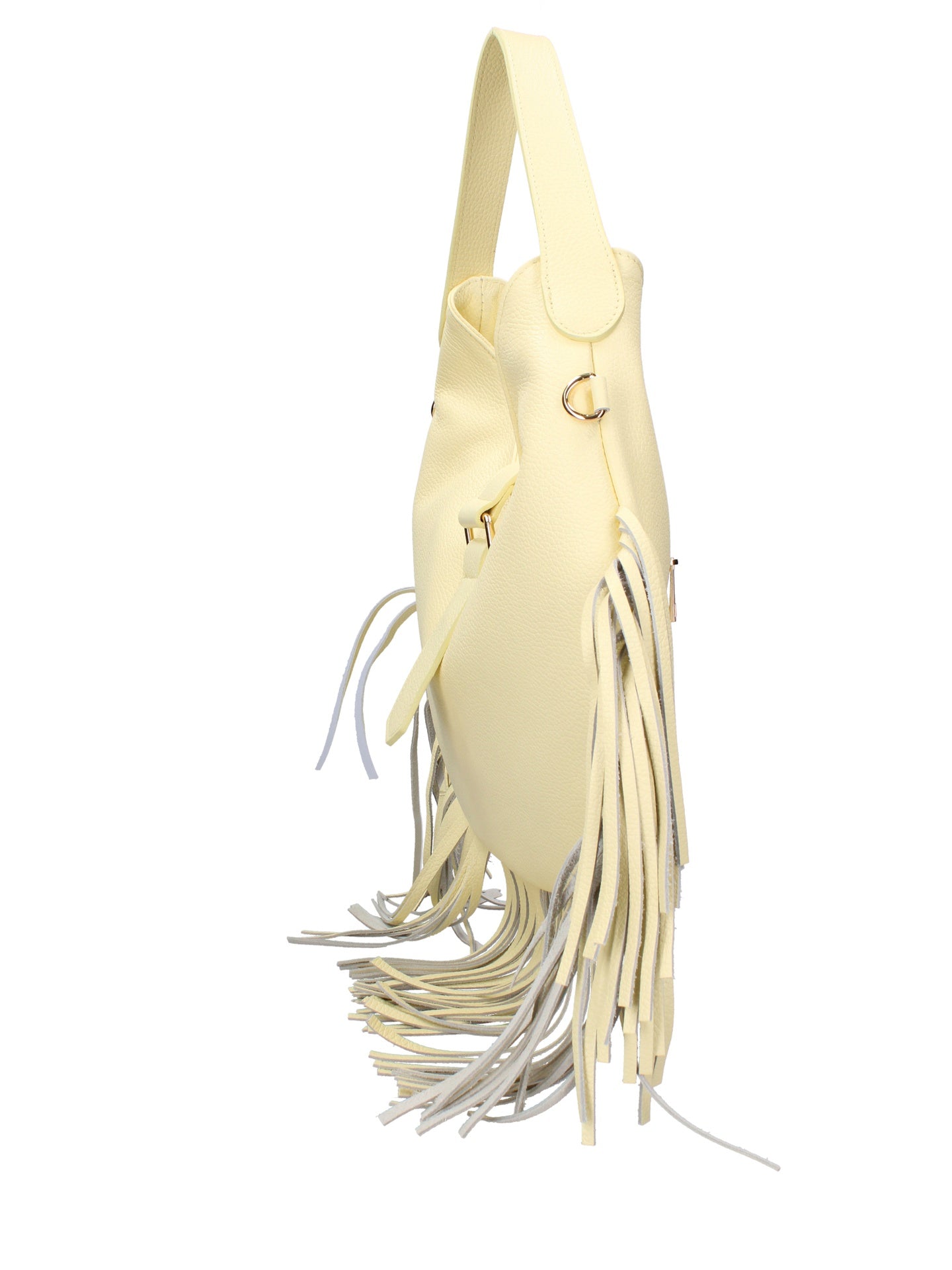 Borsa a Mano in Dollaro Leather Giallo