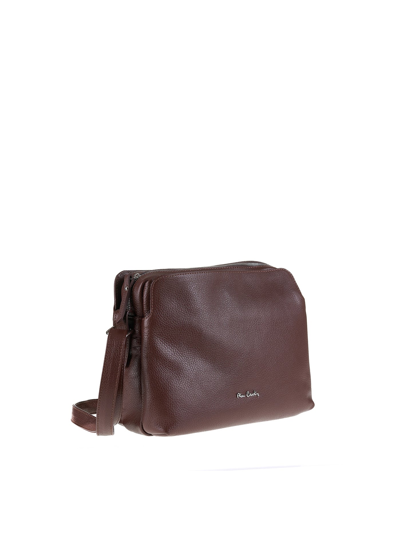 Borsa a Tracolla in Vera Pelle Cioccolato