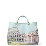 Borsa a Mano in Poliestere Multicolore