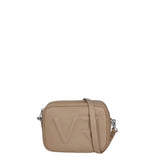 Borsa a Tracolla in Dollaro Leather Beige Scuro