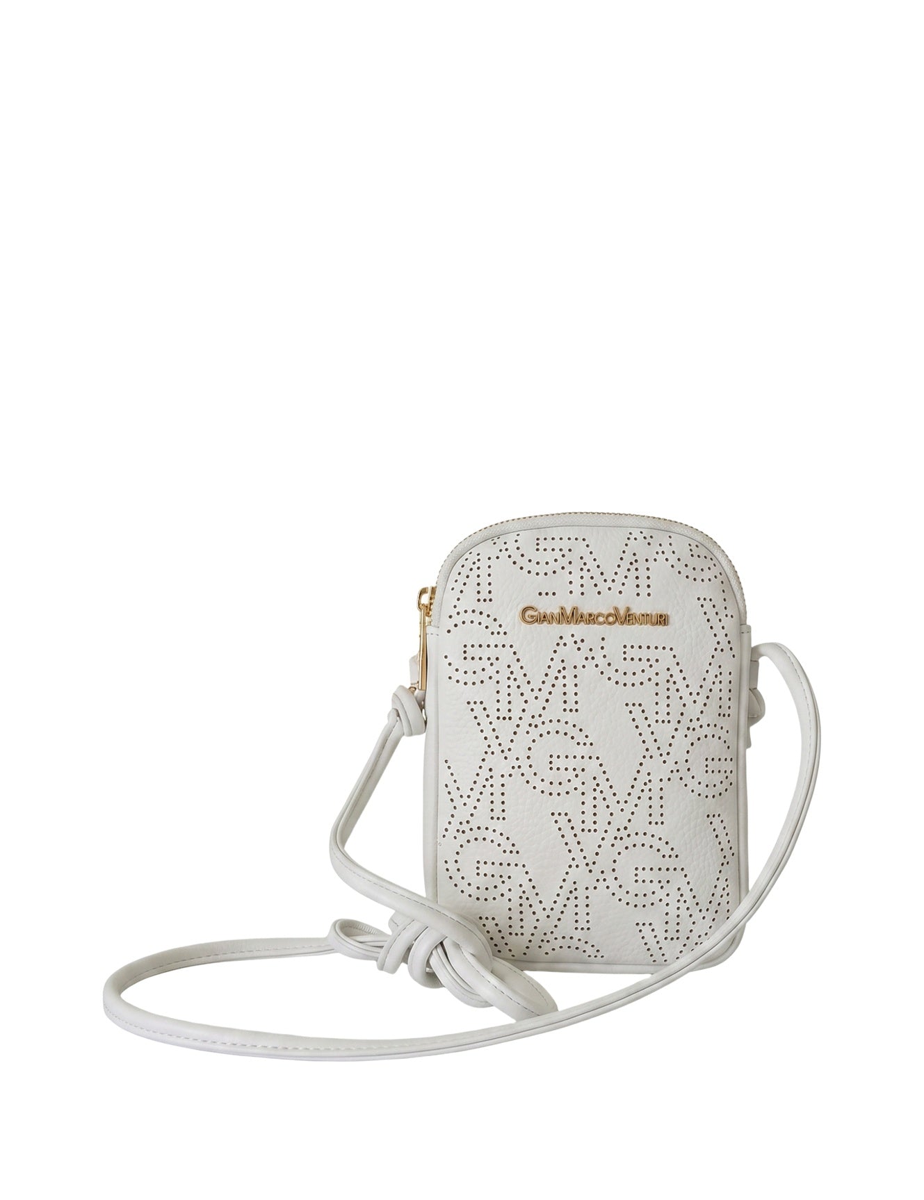 Borsa a tracolla in Pelle Vegana Bianco GianMarco Venturi