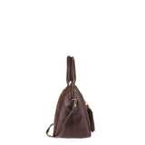 Borsa a Mano in Vera Pelle Cioccolato