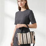 Borsa Shopper in Cotone Nero