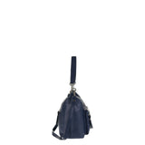 Borsa a Spalla in Vera Pelle Navy