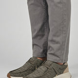Scarpa stringata in Tessuto Verde Militare