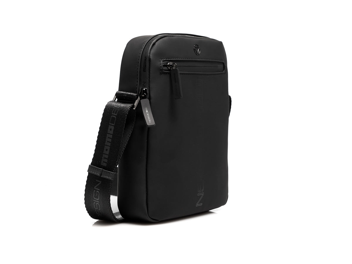 Borsa a Tracolla Uomo Lysander Pro in Pelle Vegana Black