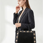 Borsa Shopper in Pelle Vegana Nero