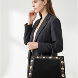 Borsa Shopper in Pelle Vegana Nero
