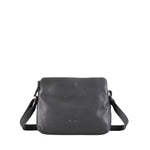 Borsa a Tracolla in Vera Pelle Grigio Pierre Cardin