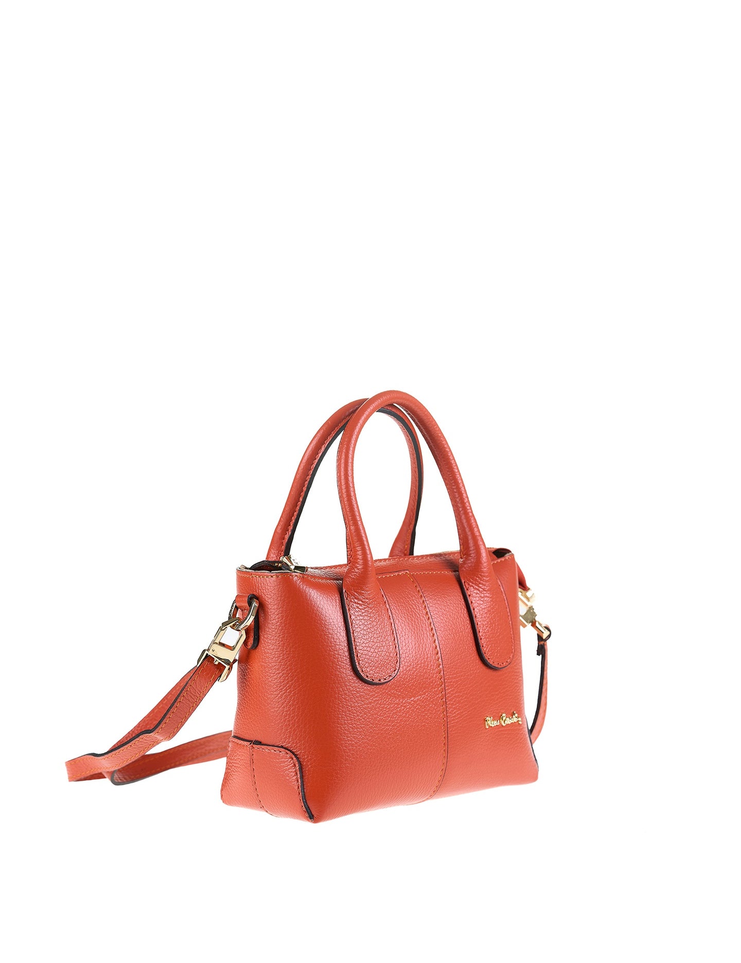 Sac à main en cuir orange véritable
