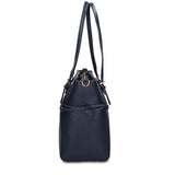 Borsa Shopper in Pelle Vegana Blu