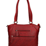 Borsa a Spalla in Vera Pelle Rosso