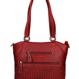Borsa a Spalla in Vera Pelle Rosso