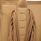 Borsa a Mano in Polyurethane Cammello
