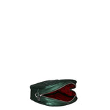 Borsa a Tracolla in Genuine Printed Suede Leather Verde