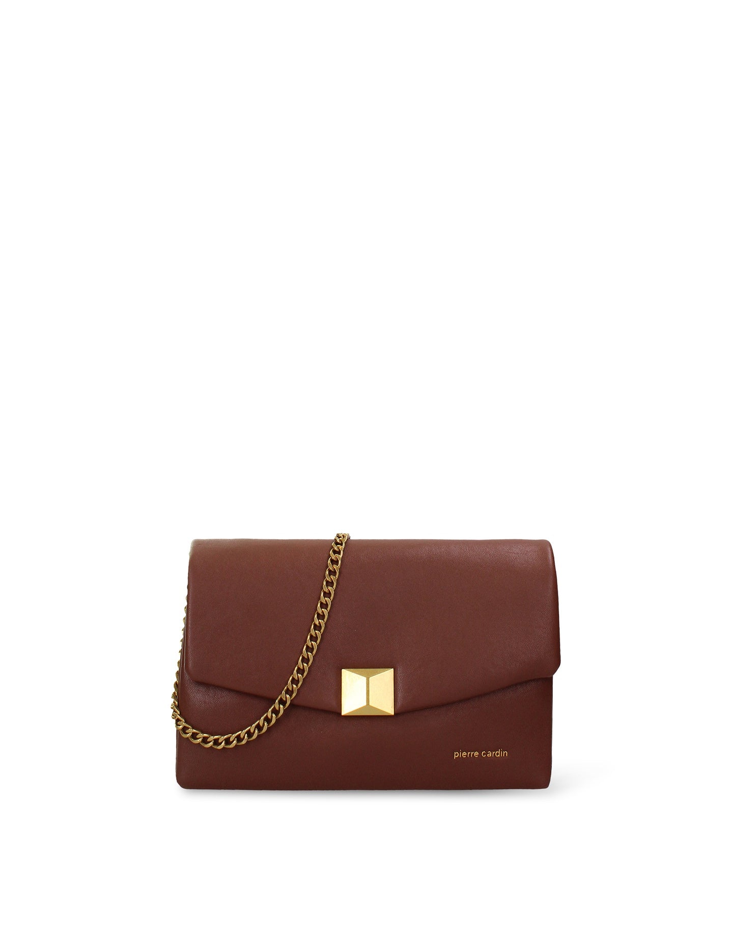 Borsa a Tracolla in Pelle Vegana Marrone Pierre Cardin