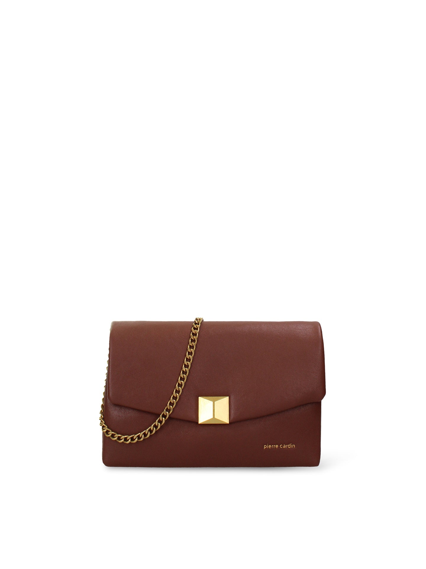 Borsa a Tracolla in Pelle Vegana Marrone Pierre Cardin