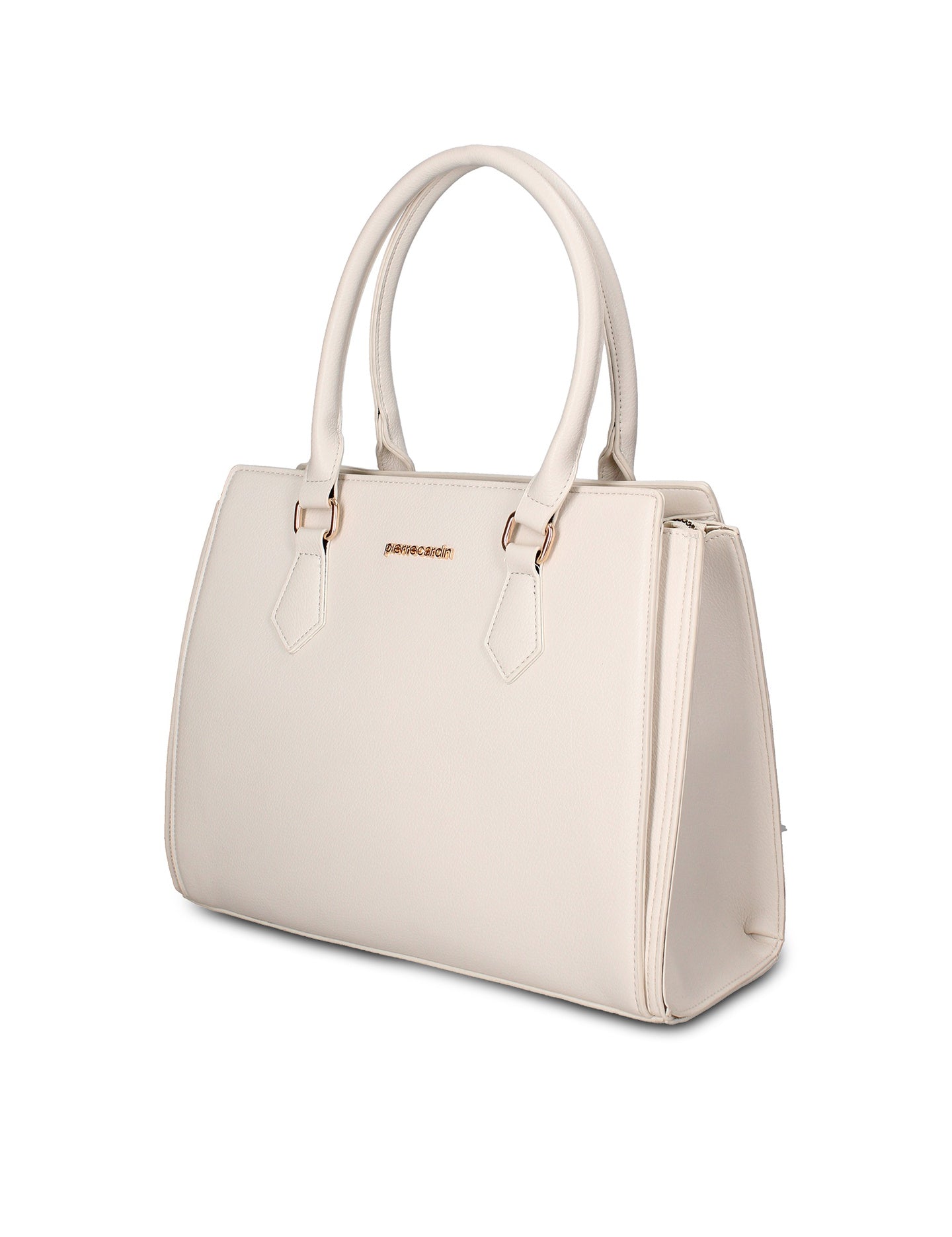 Borsa a Mano in Pelle Vegana Beige Pierre Cardin