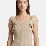 Vestito in Viscosa Beige Roberta Rossi