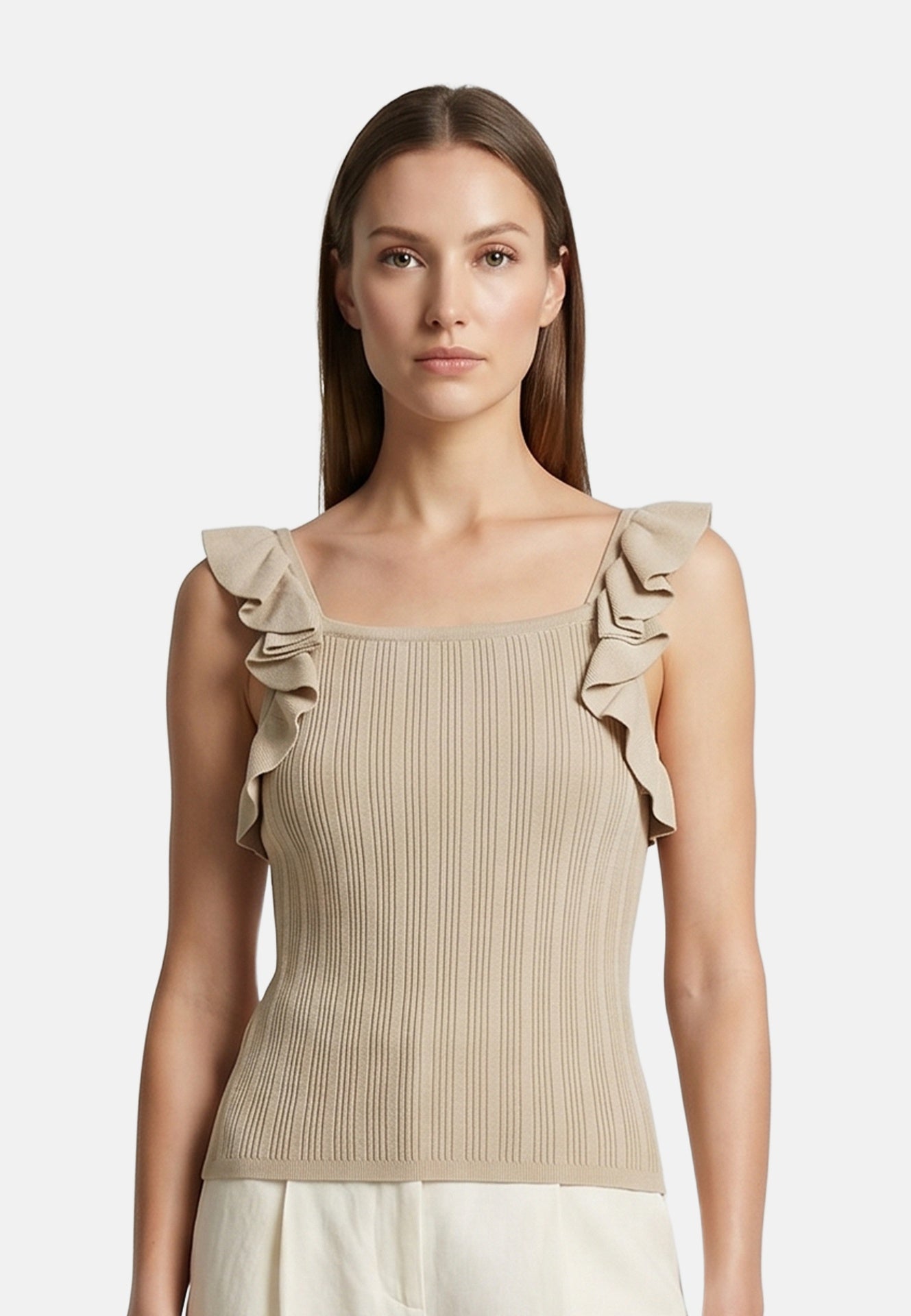 Vestito in Viscosa Beige Roberta Rossi