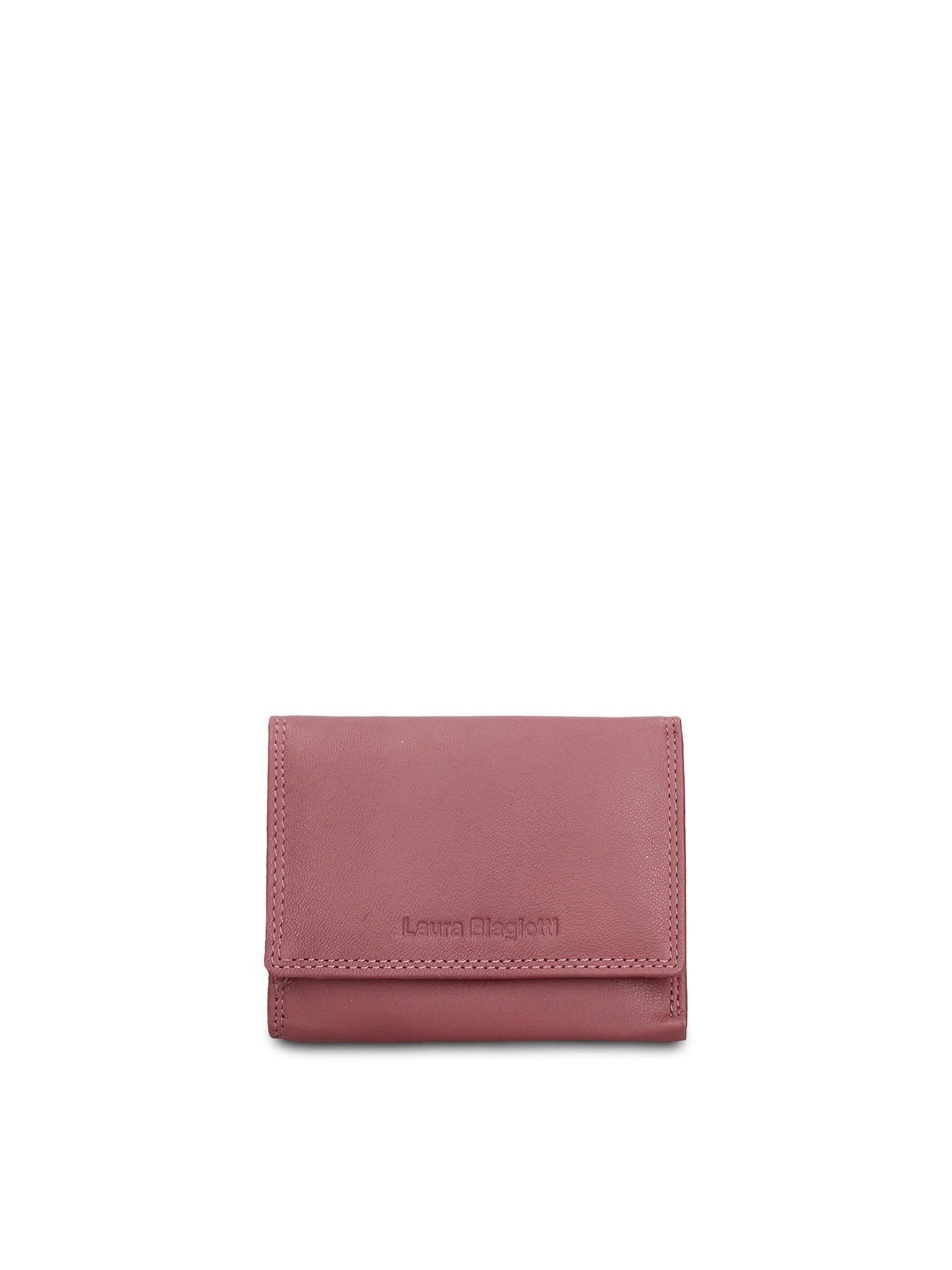 Portafoglio in Vera Pelle Rosa Antico