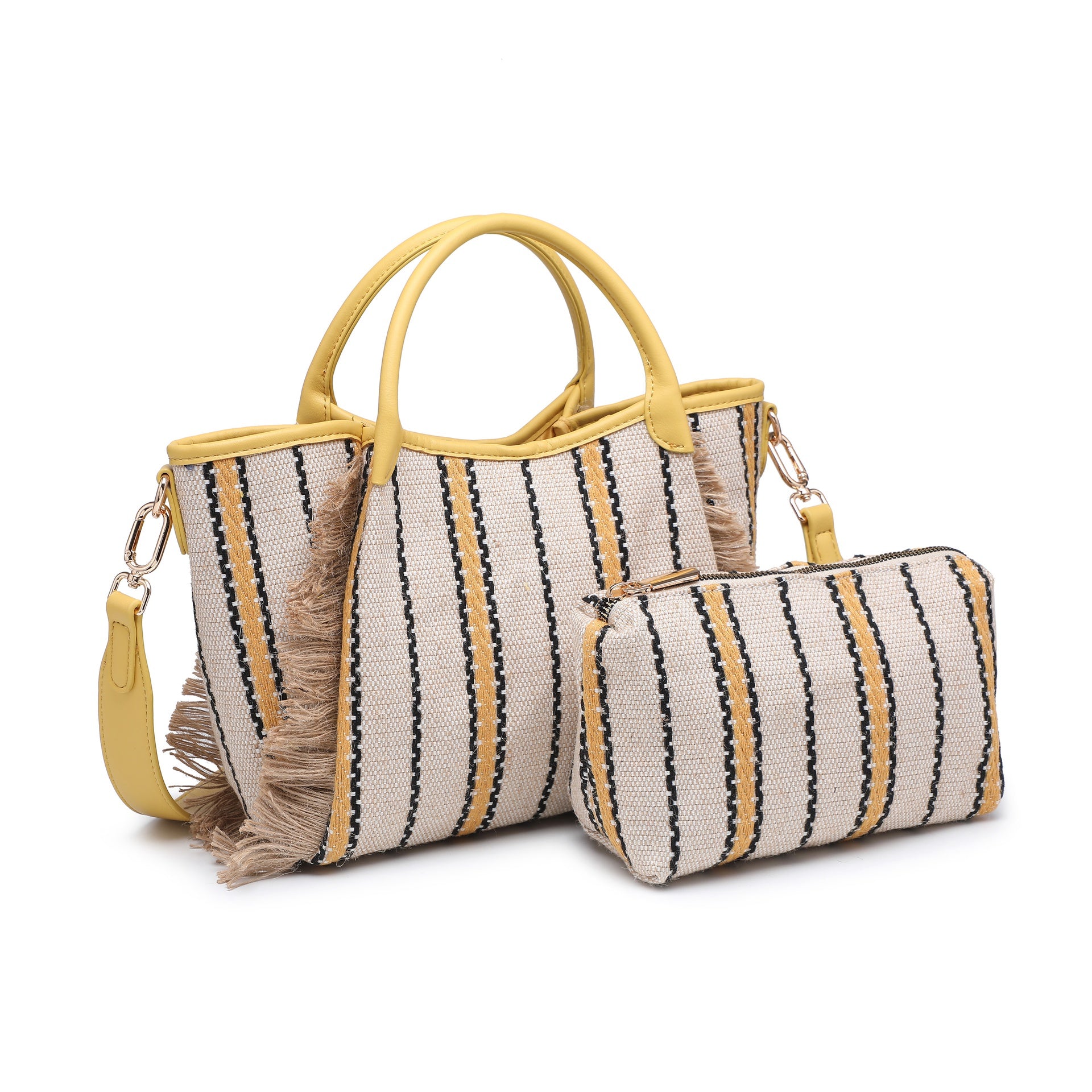 Borsa Shopper in Cotone Giallo