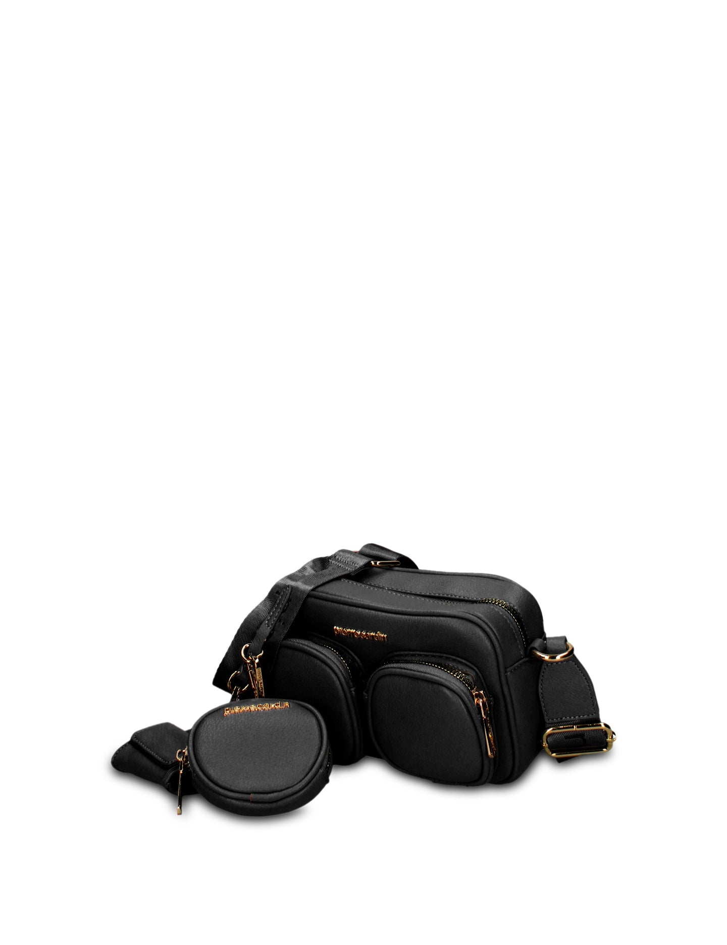 Borsa a Tracolla in Pelle Vegana Nero Pierre Cardin