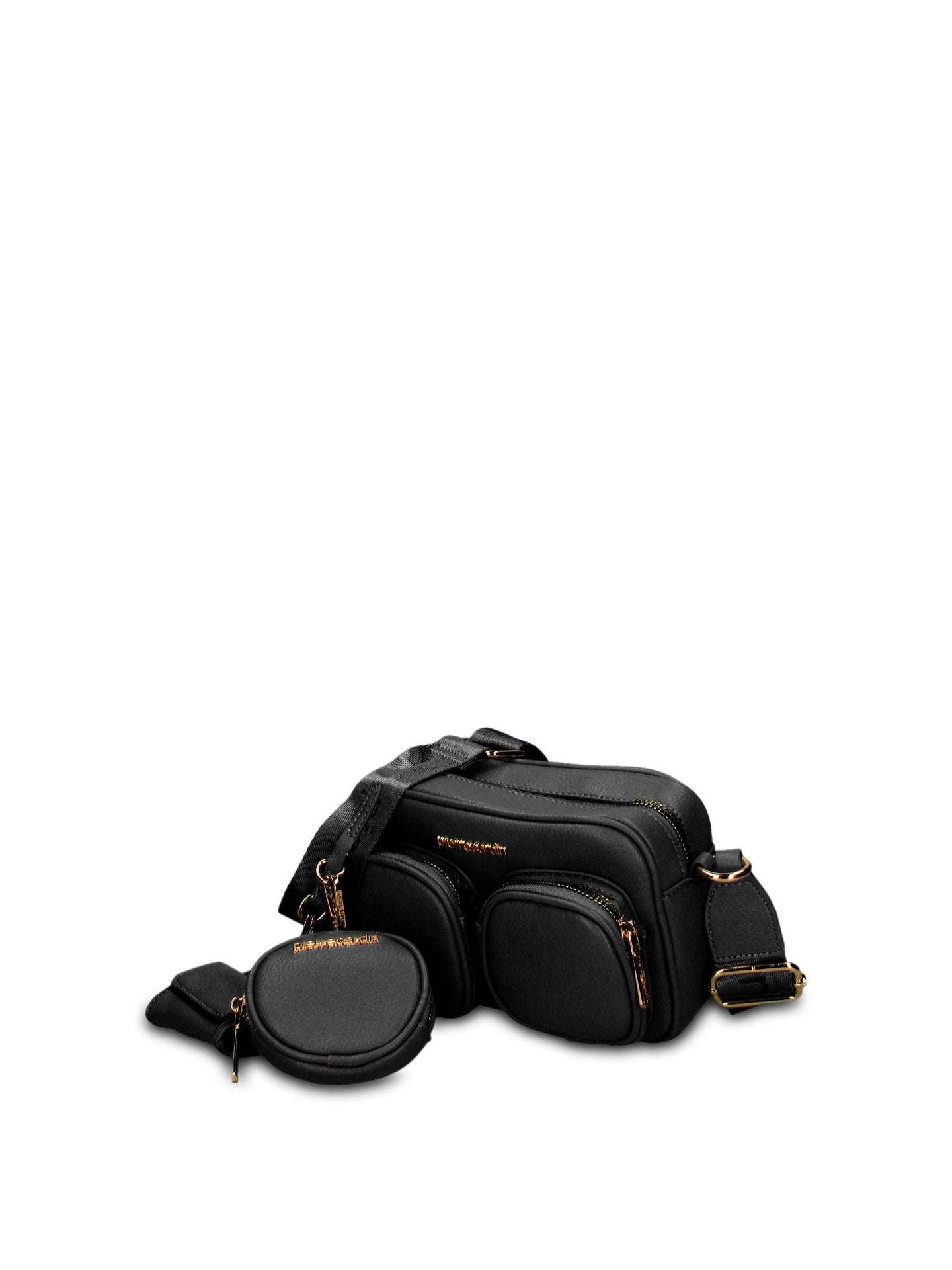 Borsa a Tracolla in Pelle Vegana Nero Pierre Cardin