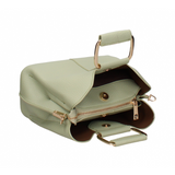 Borsa a Mano in Pelle Vegana Verde