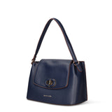 Borsa a Mano in Pelle Vegana Blu