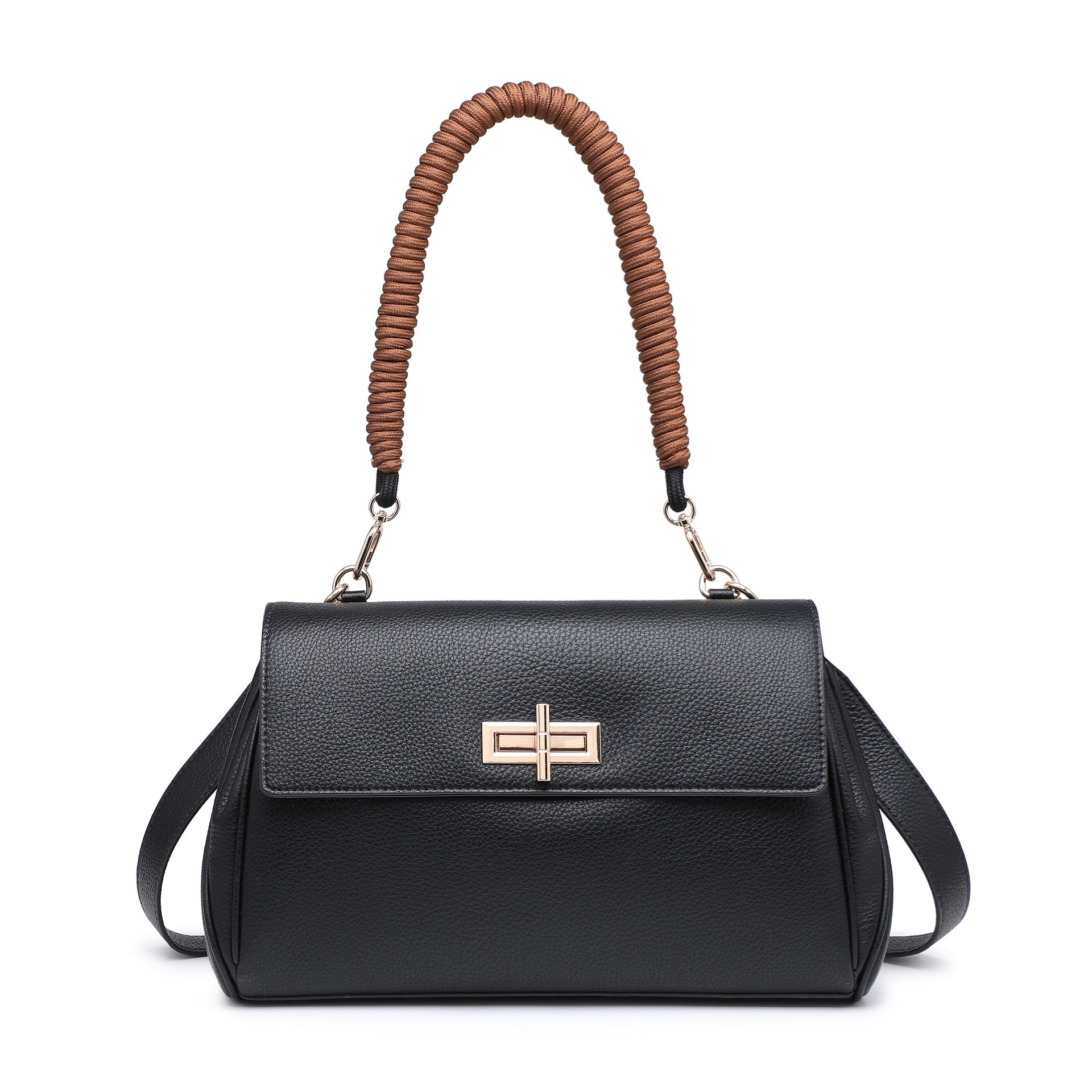 Borsa a Mano in Polyurethane Nero