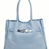 Borsa a Tracolla in Dollaro Leather Azzurro