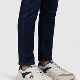 Scarpa stringata in Pelle Vegana Bianco E Blu