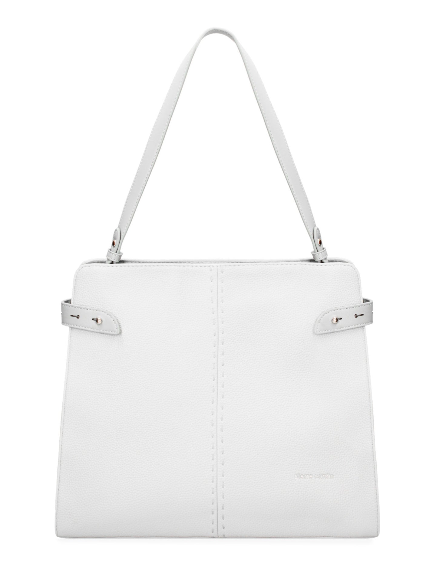 Borsa a Spalla in Pelle Vegana Bianco Pierre Cardin