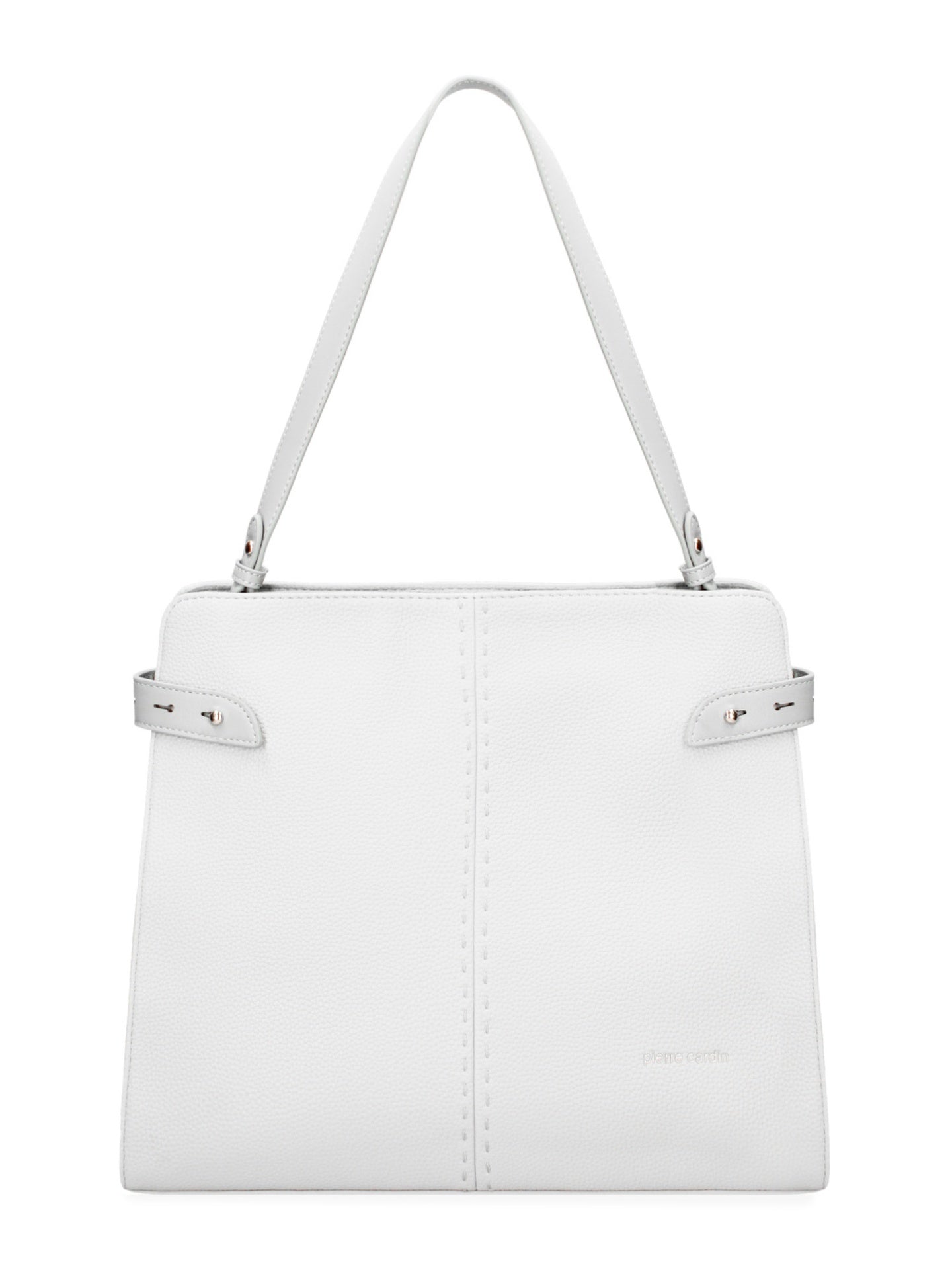 Borsa a Spalla in Pelle Vegana Bianco Pierre Cardin